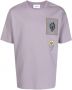 Ports V T-shirt met patchdetail Paars - Thumbnail 1