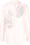 Post Archive Faction Shirt met decoratieve rits Roze - Thumbnail 1