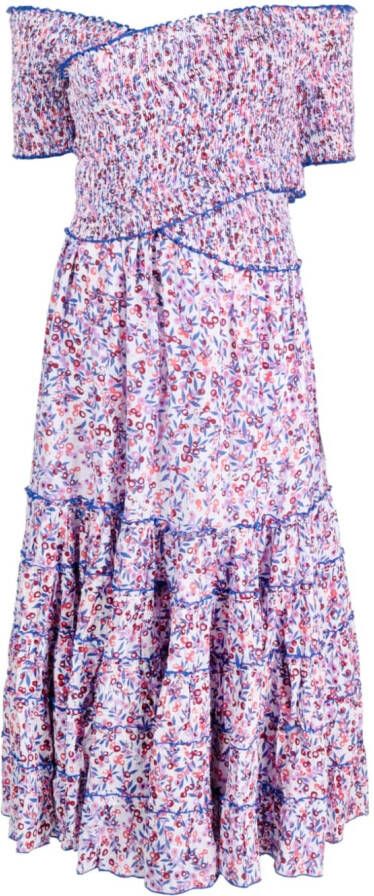 Poupette St Barth Off-shoulder jurk Wit