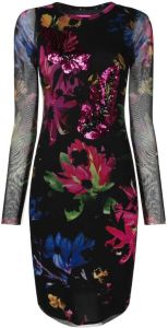 Prabal Gurung Bodycon jurk met bloemenprint Zwart