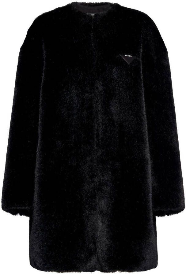 Prada Jas van imitatiebont Zwart