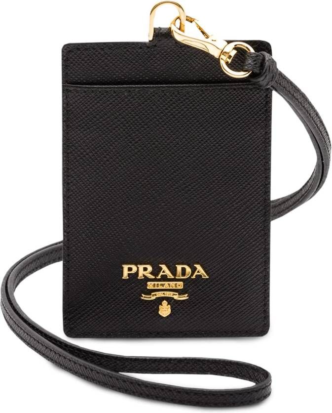 Prada badge houder Zwart