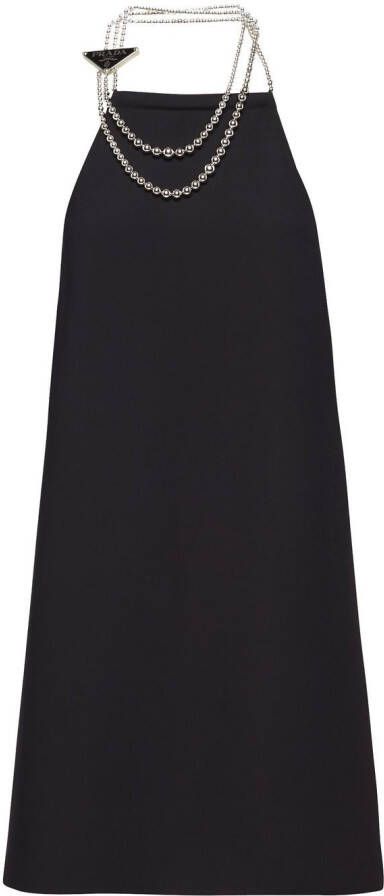 Prada Mini-jurk met halternek Zwart