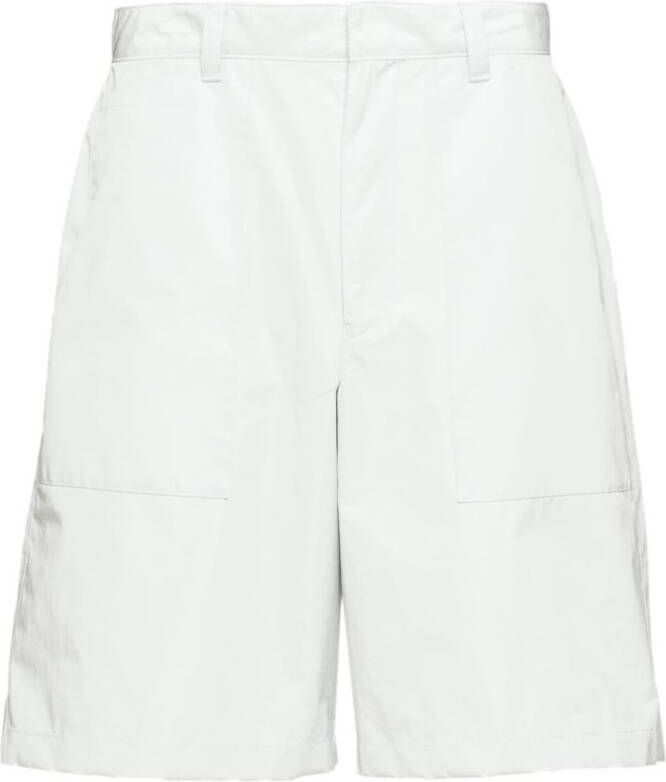 Prada Bermuda shorts met logo Wit