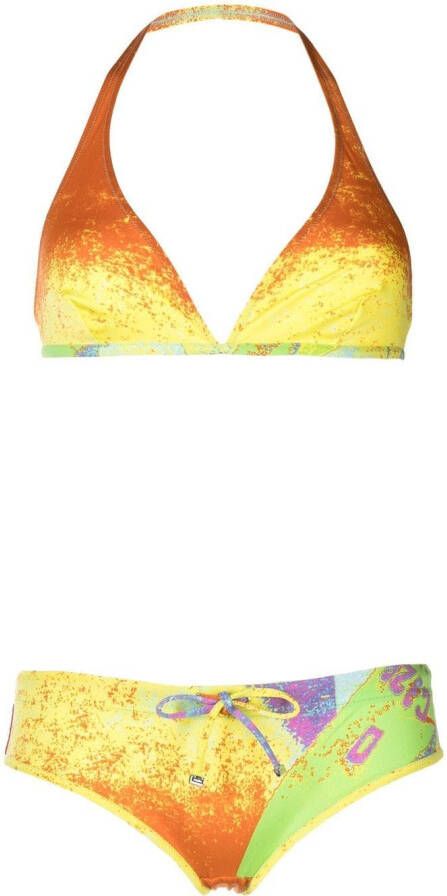 Prada Bikini met print Geel