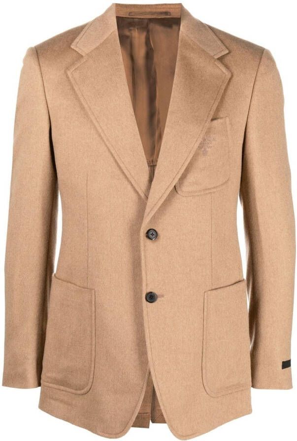 Prada Blazer met enkele rij knopen Beige