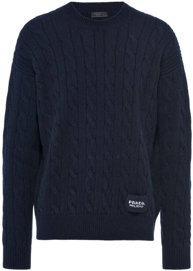Prada Kasjmier sweater Blauw