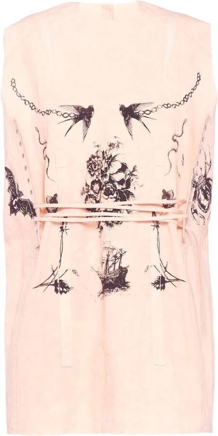 Prada Canvas top Roze