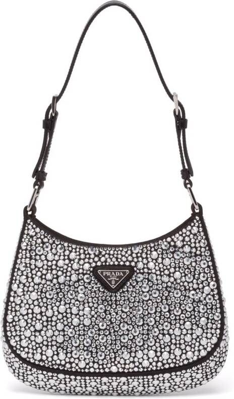 Prada Cleo schoudertas verfraaid met kristallen Metallic