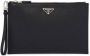 Prada Clutch met logoplakkaat Zwart - Thumbnail 1