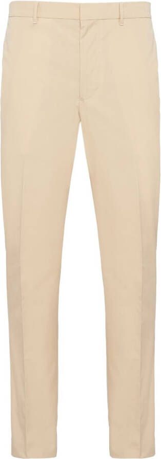 Prada Broek met verborgen voorkant Beige