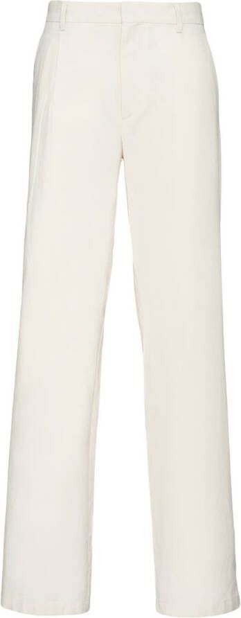 Prada Pantalon met logopatch Wit