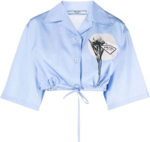 Prada Cropped blouse Blauw