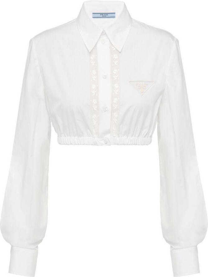 Prada Cropped blouse Wit