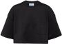 Prada Cropped T-shirt Zwart - Thumbnail 1