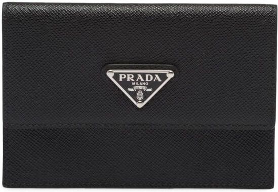 Prada Documentenmap met logo Zwart