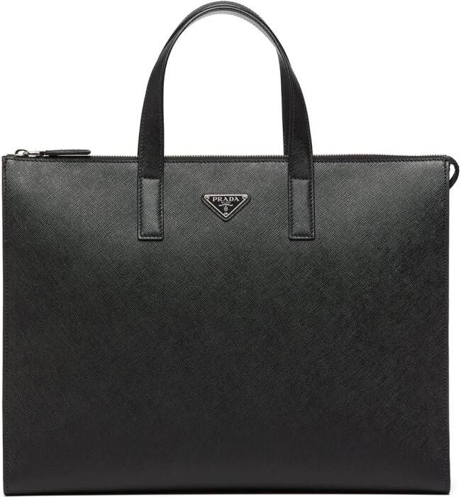 Prada Draagtas van Saffiano leer Zwart
