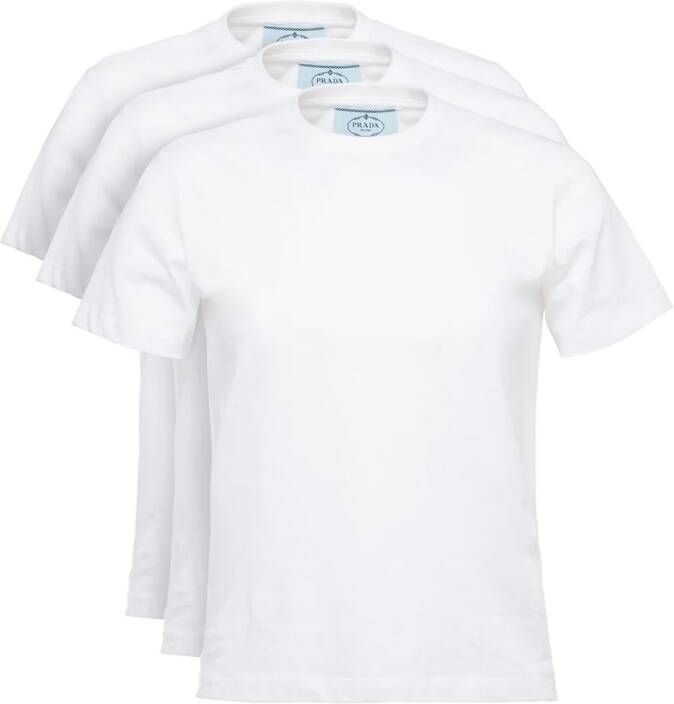 Prada driedelige T-shirt set Wit
