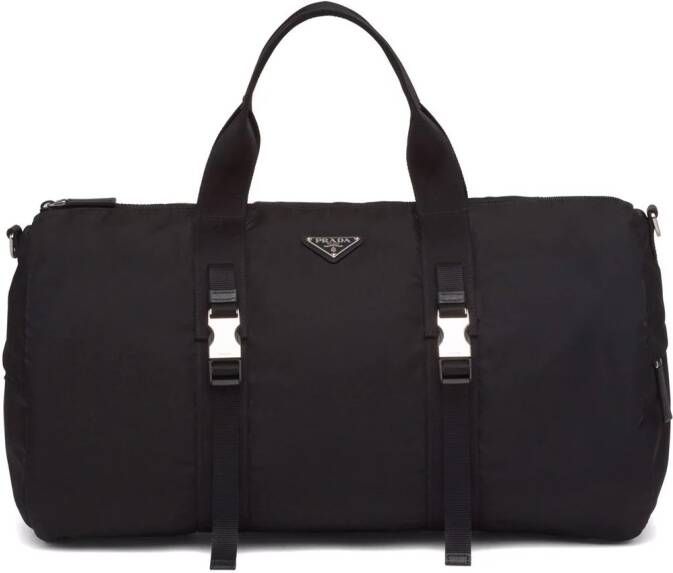 Prada Duffeltas met logo Zwart