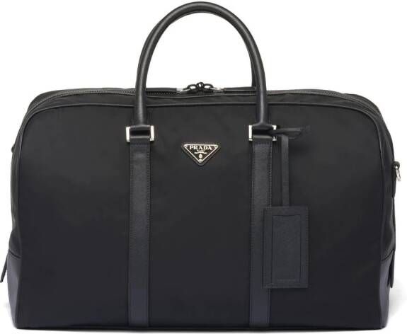 Prada Duffeltas met logopatch Zwart