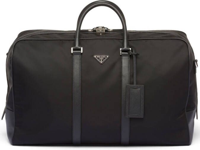 Prada Duffeltas met logopatch Zwart