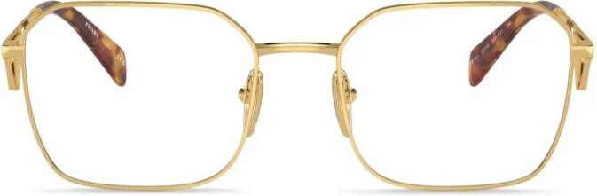 Prada Eyewear Bril met logo Goud