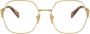 Prada Eyewear Bril met oversized montuur Goud - Thumbnail 1
