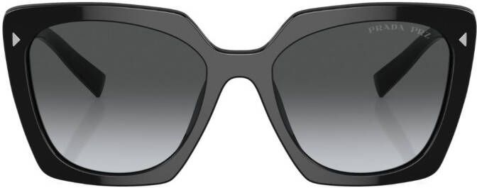 Prada Eyewear Bril met rechthoekig montuur Zwart