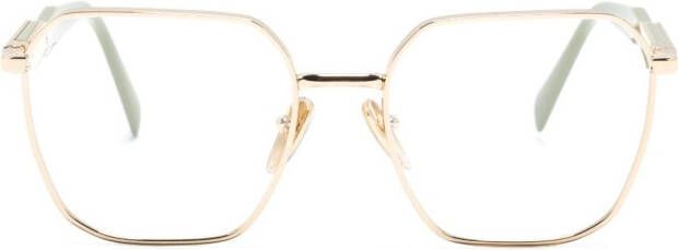 Prada Eyewear Bril met vierkant montuur Goud