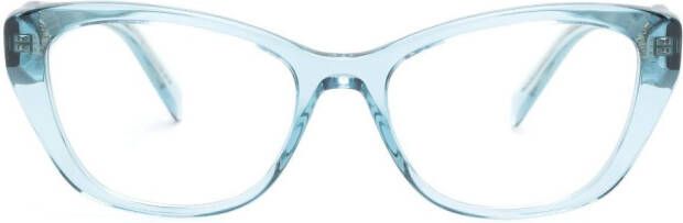 Prada Eyewear Bril met cat-eye montuur Blauw