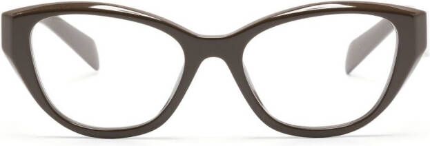 Prada Eyewear Bril met cat-eye montuur Bruin