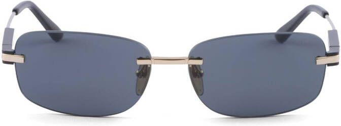 Prada Eyewear Zonnebril met vierkant montuur en logoplakkaat Blauw