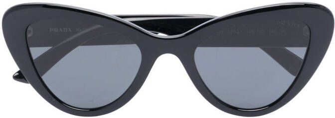 Prada Eyewear Zonnebril met reliëf logo Zwart