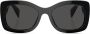 Prada Eyewear Zonnebril met vierkant montuur Zwart - Thumbnail 1