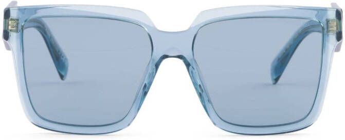 Prada Eyewear Zonnebril met rechthoekig montuur Blauw