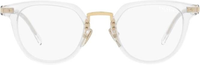 Prada Eyewear PR 17YS zonnebril met rond montuur Wit