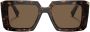 Prada Eyewear PR 23YSF zonnebril met vierkant montuur Groen - Thumbnail 1