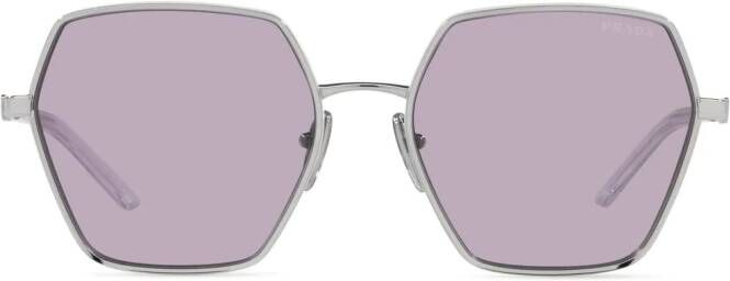 Prada Eyewear PR 56YS zonnebril met vierkant montuur Zilver