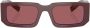Prada Eyewear Zonnebril met rechthoekig montuur Rood - Thumbnail 1