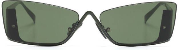 Prada Eyewear Zonnebril met rechthoekig montuur Groen