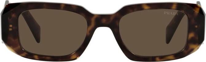 Prada Eyewear Runway zonnebril met geometrisch montuur Groen