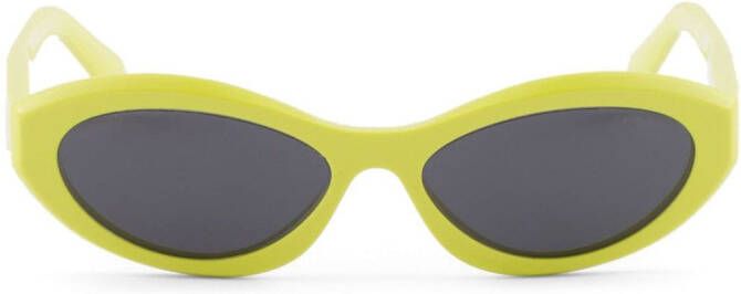 Prada Eyewear Symbole zonnebril met ovaal montuur Geel
