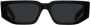 Prada Eyewear Symbole zonnebril met rechthoekig montuur Zwart - Thumbnail 1