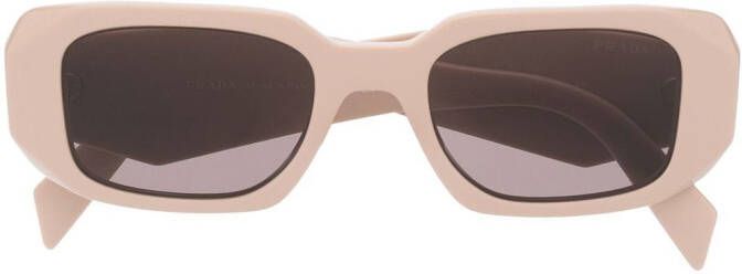Prada Eyewear Symbole zonnebril met vierkant montuur Beige