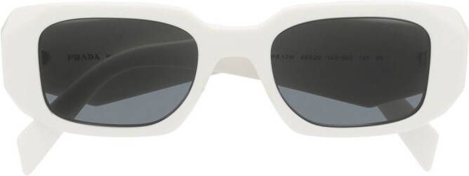 Prada Eyewear Symbole zonnebril met vierkant montuur Wit