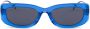 Prada Eyewear Symbole zonnebril met rechthoekig montuur Blauw - Thumbnail 1