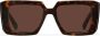 Prada Eyewear Symbole zonnebril met contrasterend detail Bruin - Thumbnail 1
