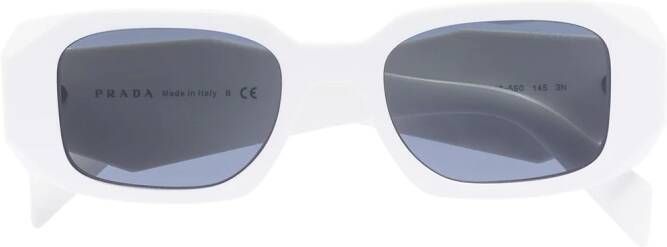 Prada Eyewear Symbole zonnebril met geometrisch montuur Wit