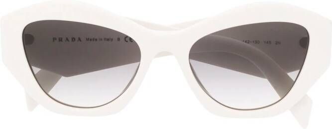 Prada Eyewear Symbole zonnebril met geometrisch montuur Wit