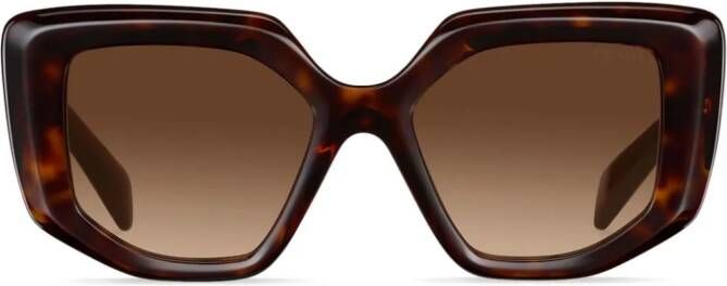 Prada Eyewear Symbole zonnebril met oversized montuur Bruin